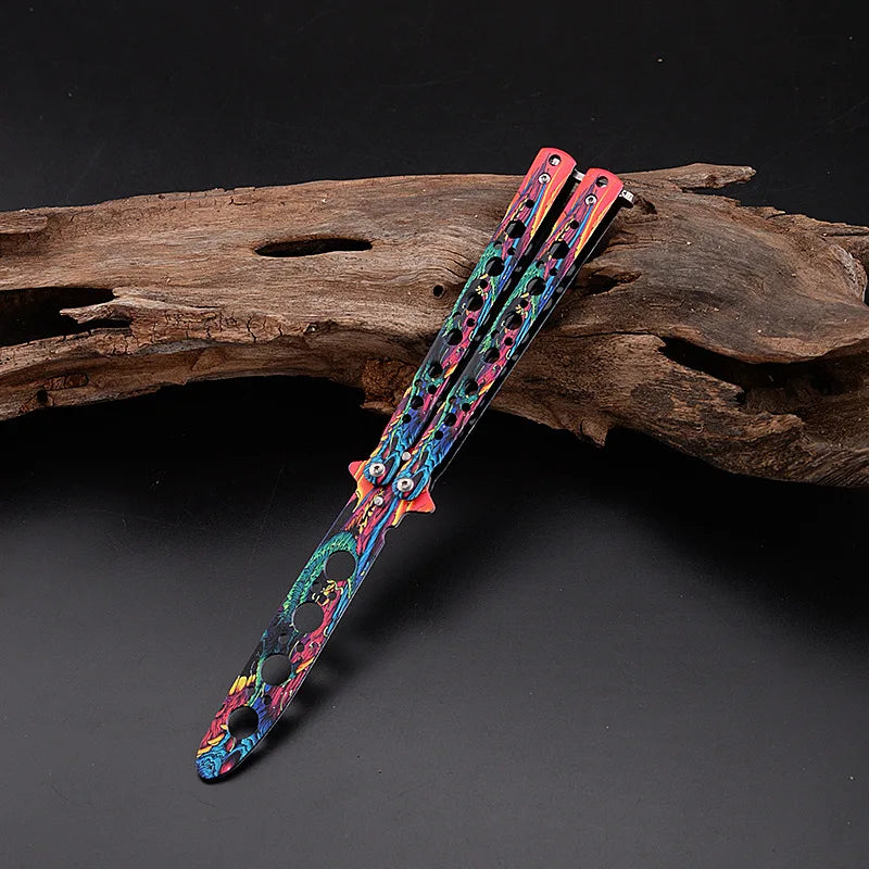 NNEOBA Four-Hole Butterfly Practice Knife